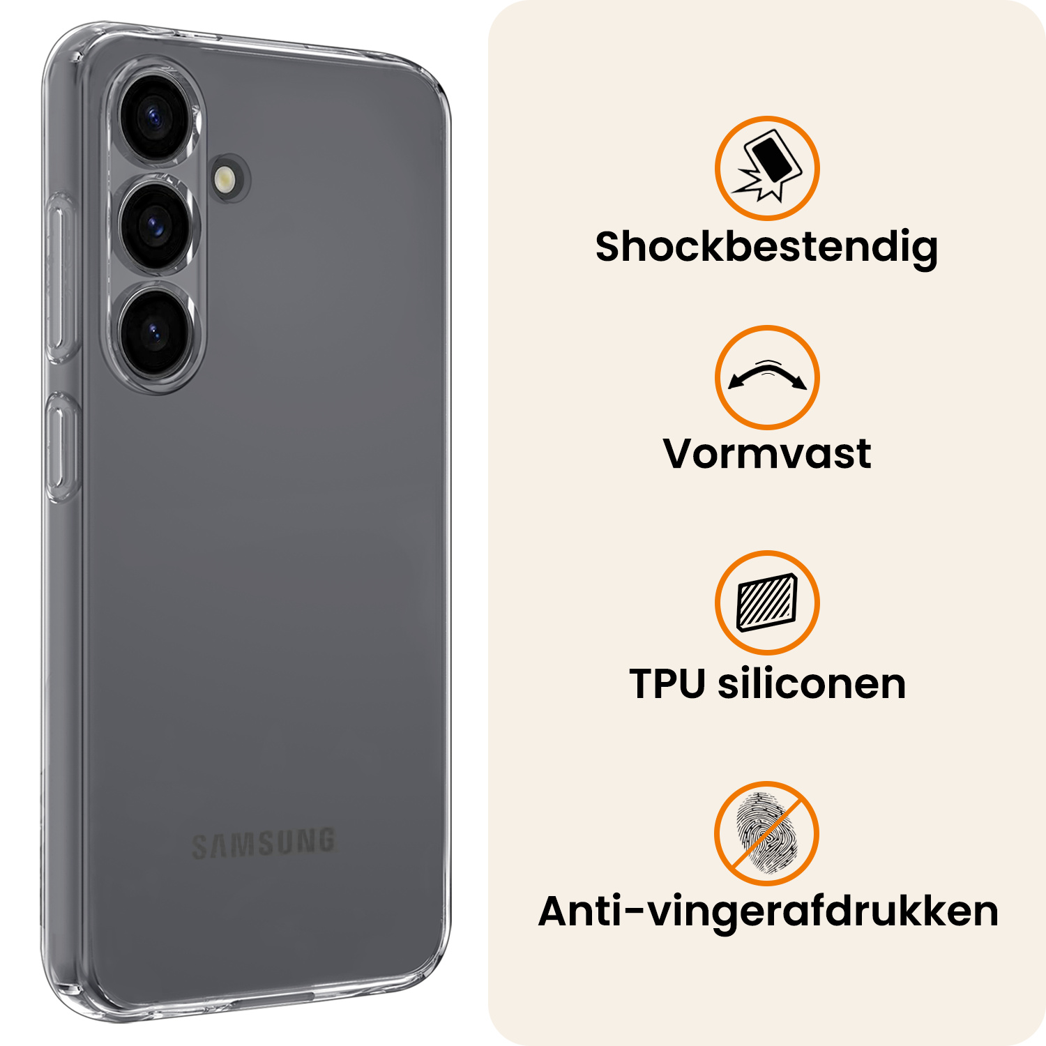 Nomfy Nomfy Samsung Galaxy S26 FE Hoesje Siliconen - Transparant - 2 PACK
