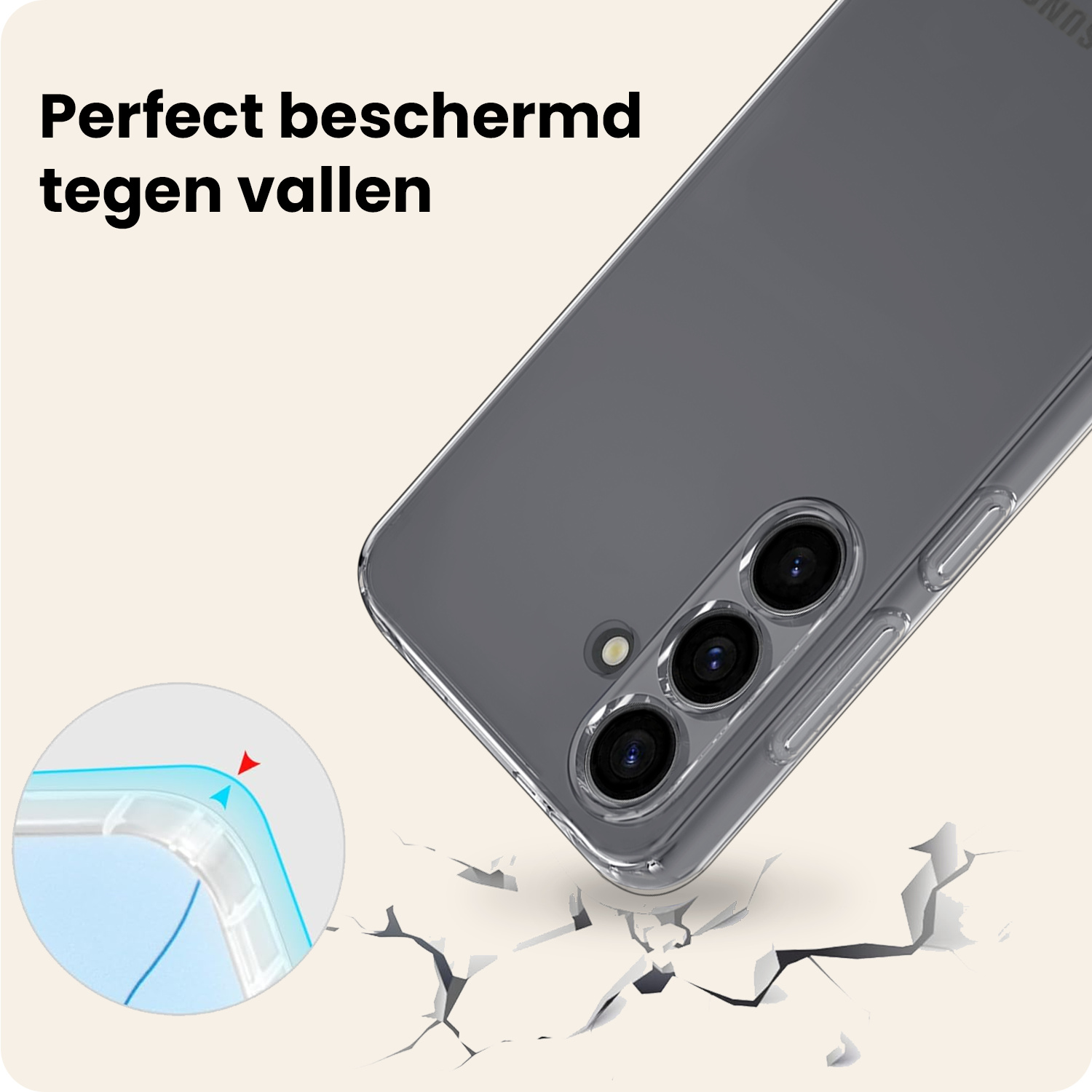 Nomfy Nomfy Samsung Galaxy S26 FE Hoesje Siliconen - Transparant - 2 PACK