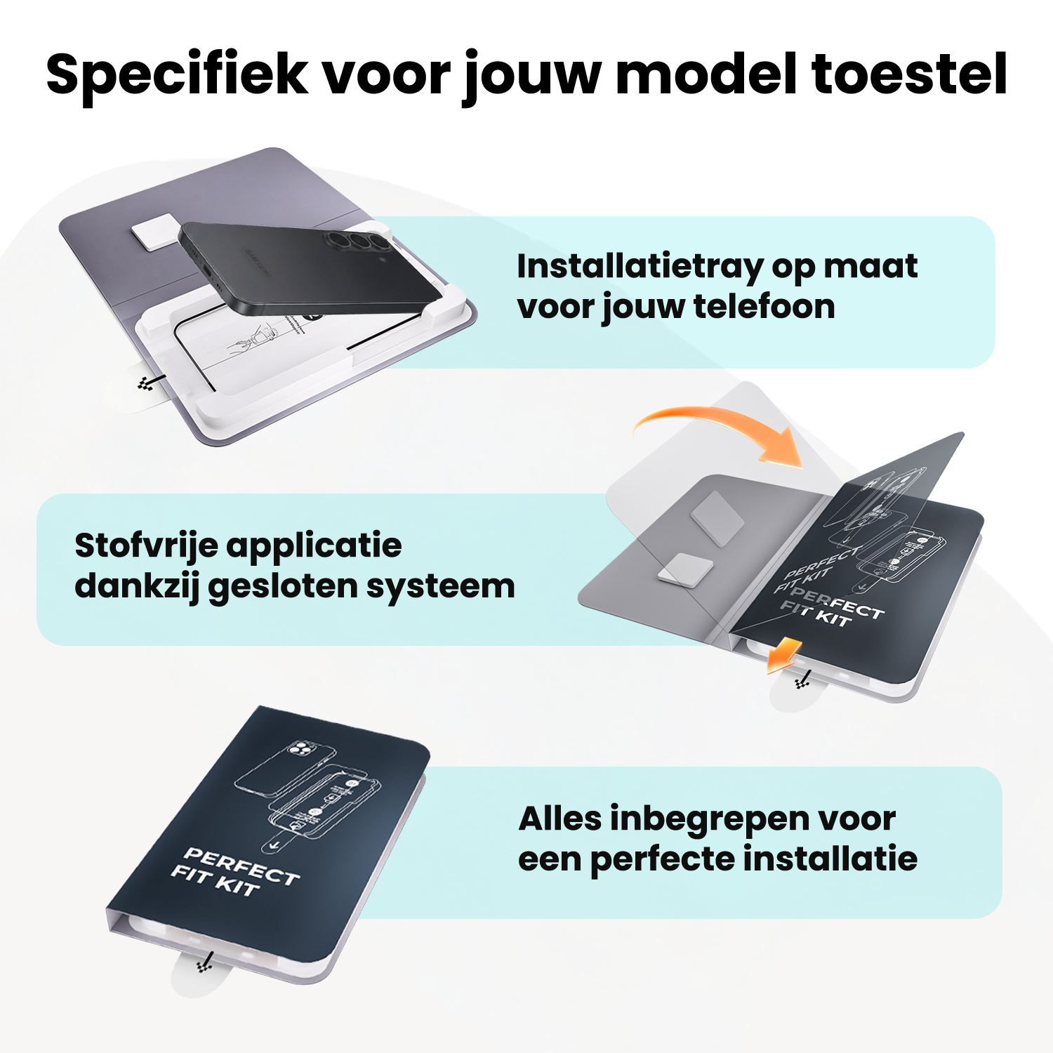 Forterra Forterra Samsung Galaxy S26 FE Screenprotector Perfect Fit Kit - 2 PACK