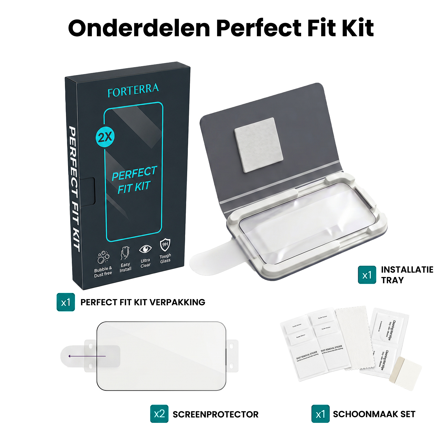 Forterra Forterra Samsung Galaxy S26 FE Screenprotector Perfect Fit Kit - 2 PACK