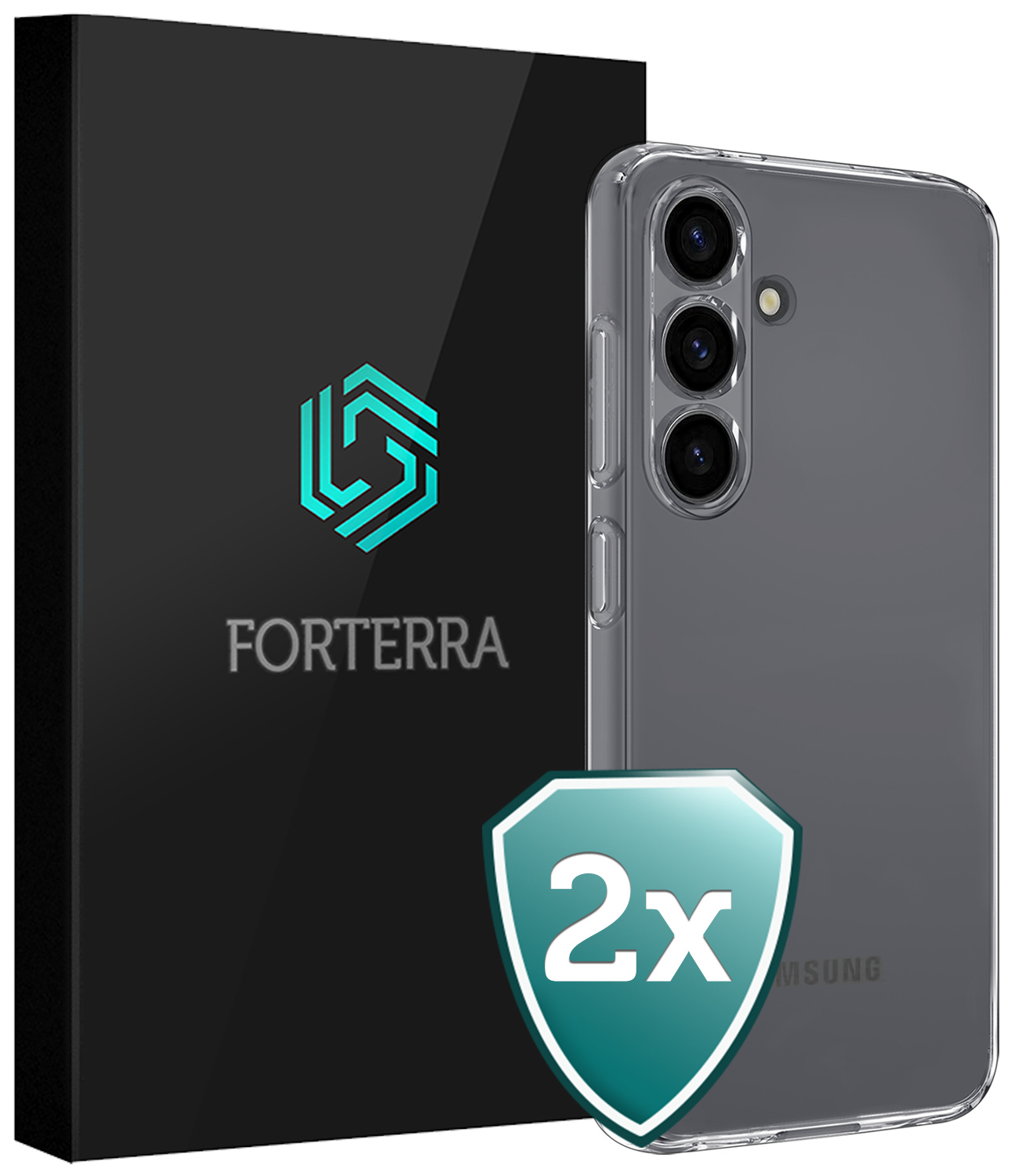 Forterra Forterra Samsung Galaxy S26 FE Hoesje Siliconen - Transparant - 2 PACK
