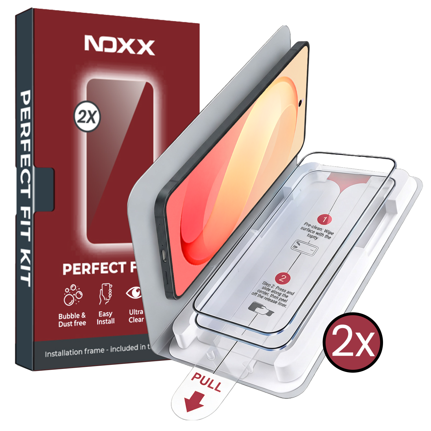 NoXx NoXx Samsung Galaxy S26 FE Screenprotector Perfect Fit Kit - 2 PACK