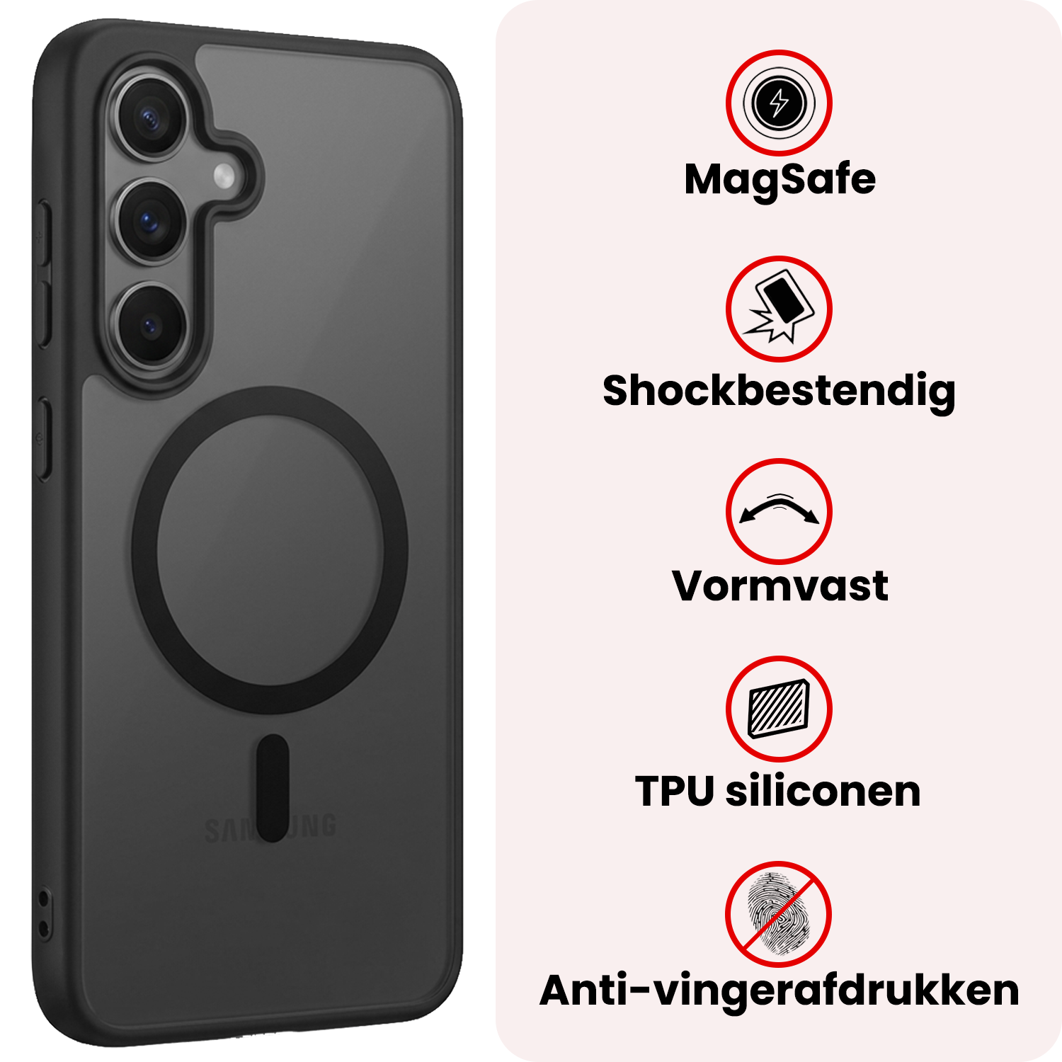 NoXx NoXx Samsung Galaxy S26 FE Magsafe Hoesje - Zwart - 2 PACK