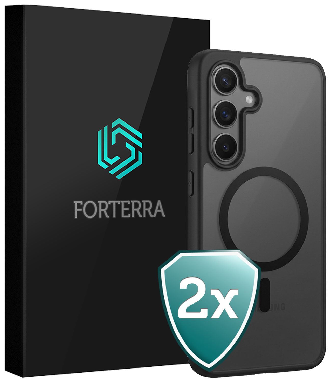 Forterra Forterra Samsung Galaxy S26 FE Magsafe Hoesje - Zwart - 2 PACK