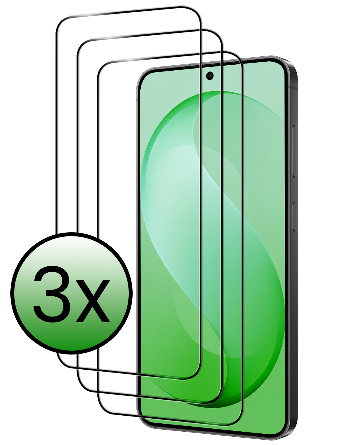 BASEY. BASEY. Samsung Galaxy S26 FE Screenprotector Glas Full Cover - 3 PACK