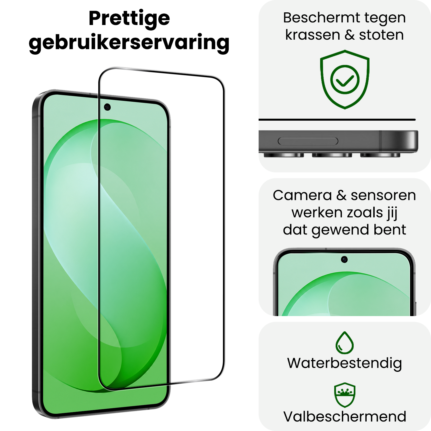 BASEY. BASEY. Samsung Galaxy S26 FE Screenprotector Glas Full Cover - 3 PACK