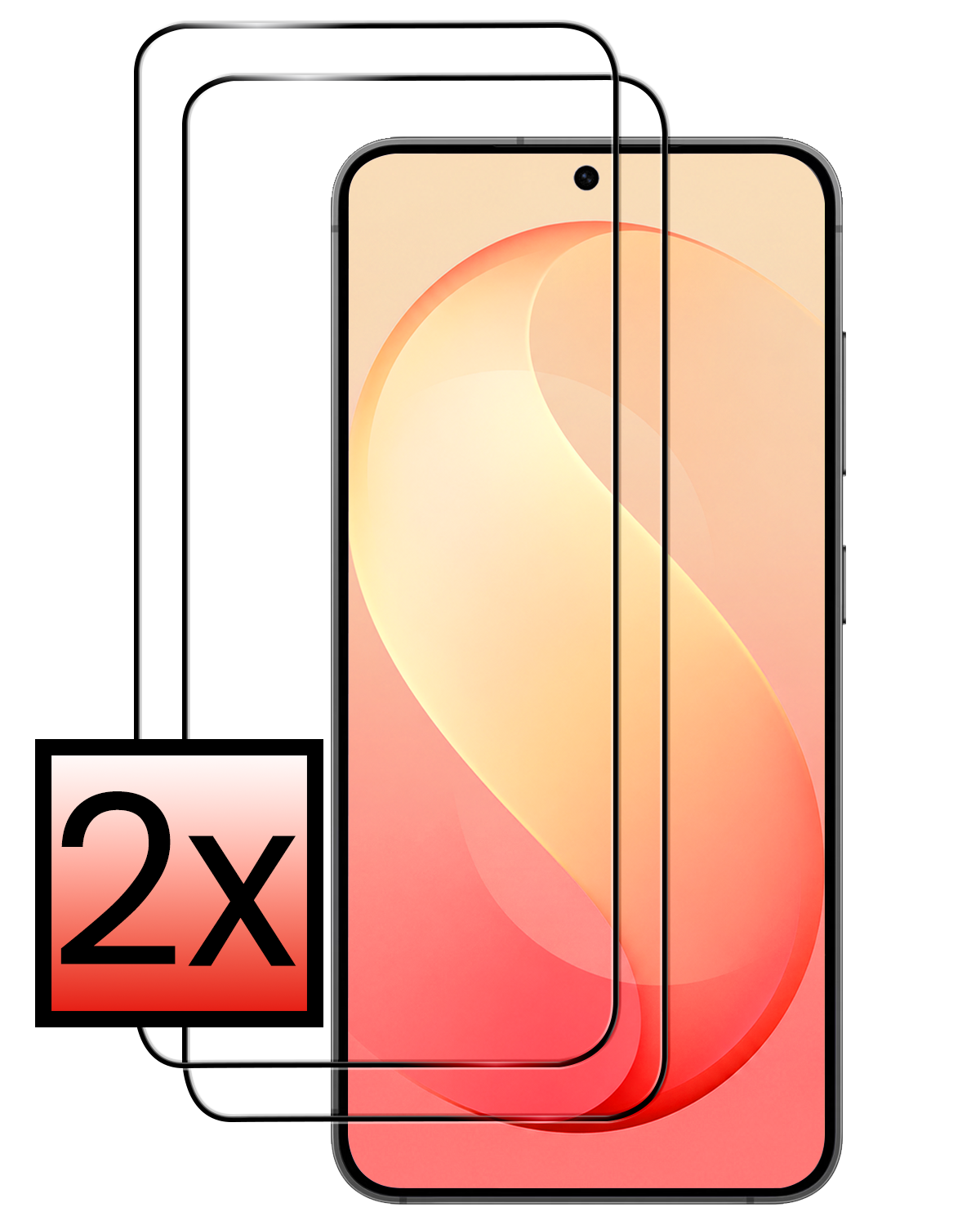 NoXx NoXx Samsung Galaxy S26 FE Screenprotector Glas Full Cover - 2 PACK