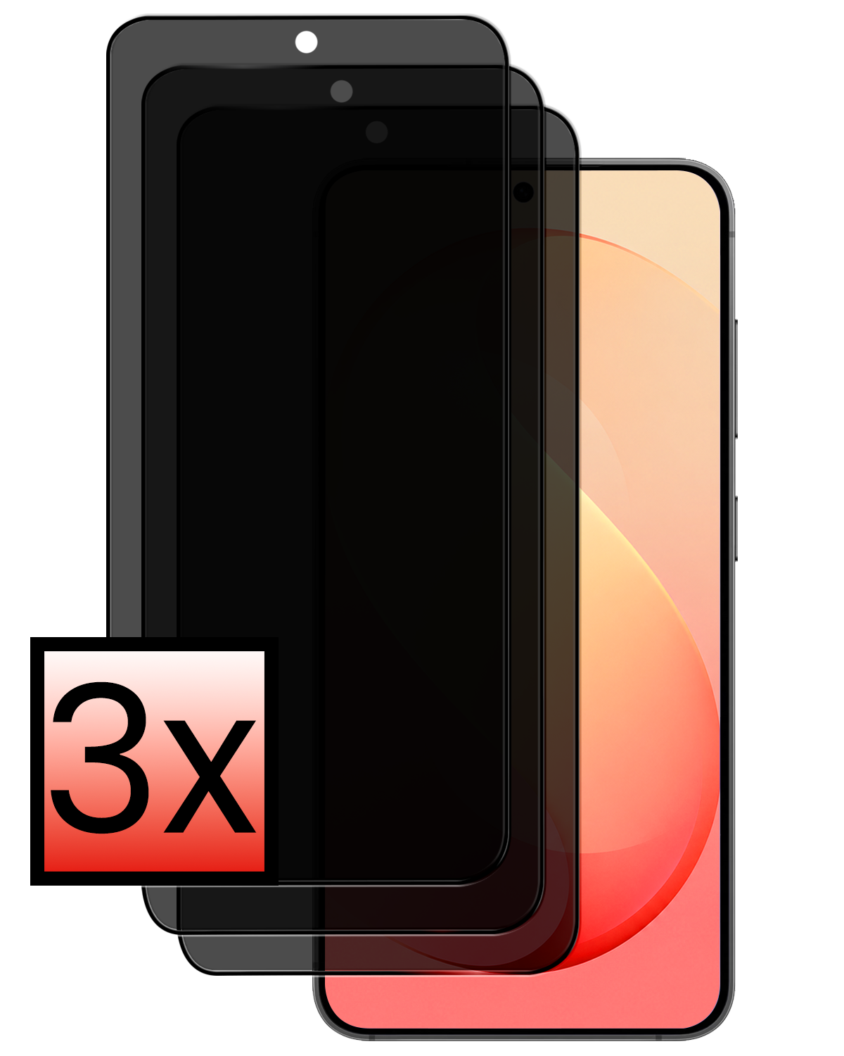 NoXx NoXx Samsung Galaxy S26 FE Screenprotector Glas Privacy - 3 PACK