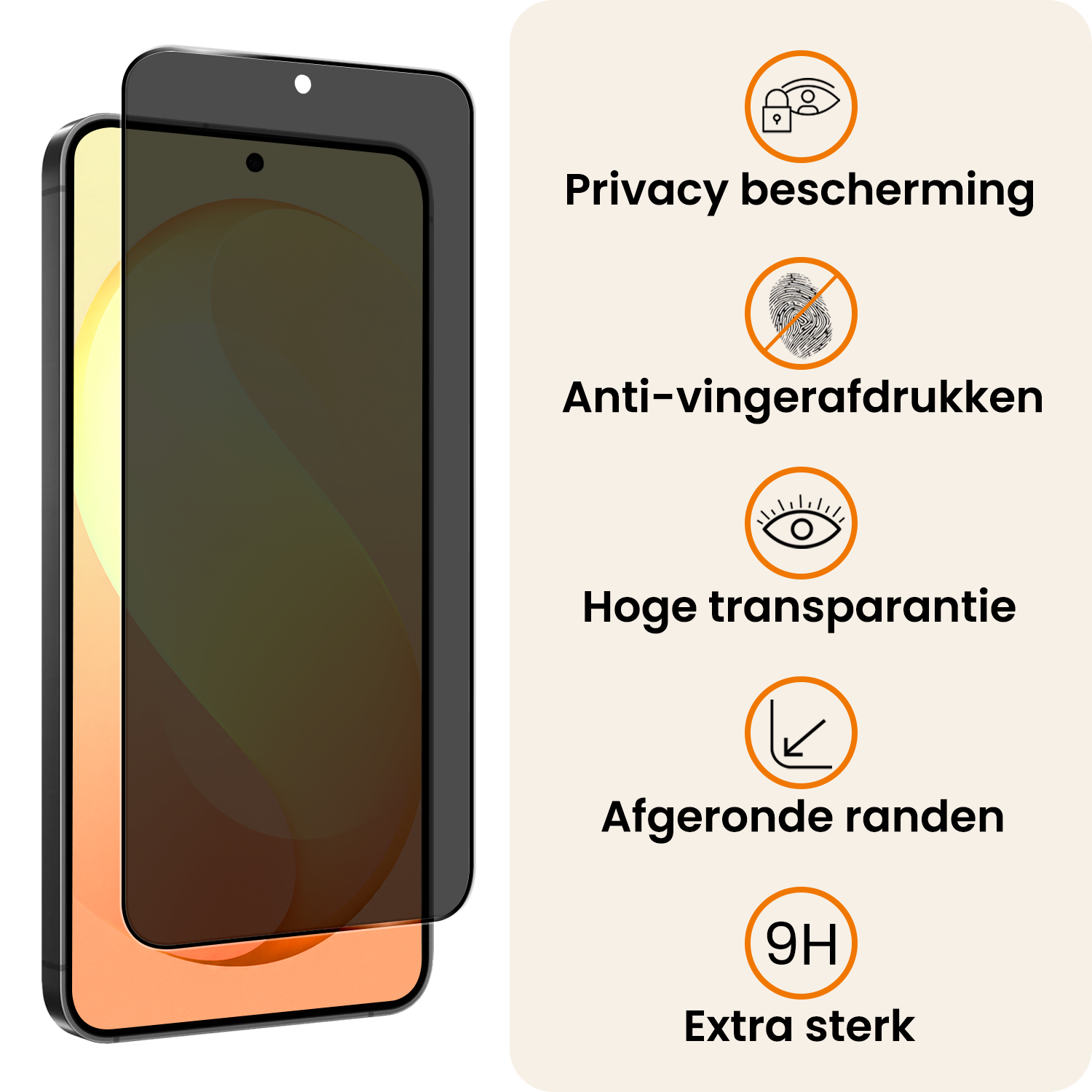 Nomfy Nomfy Samsung Galaxy S26 FE Screenprotector Glas Privacy