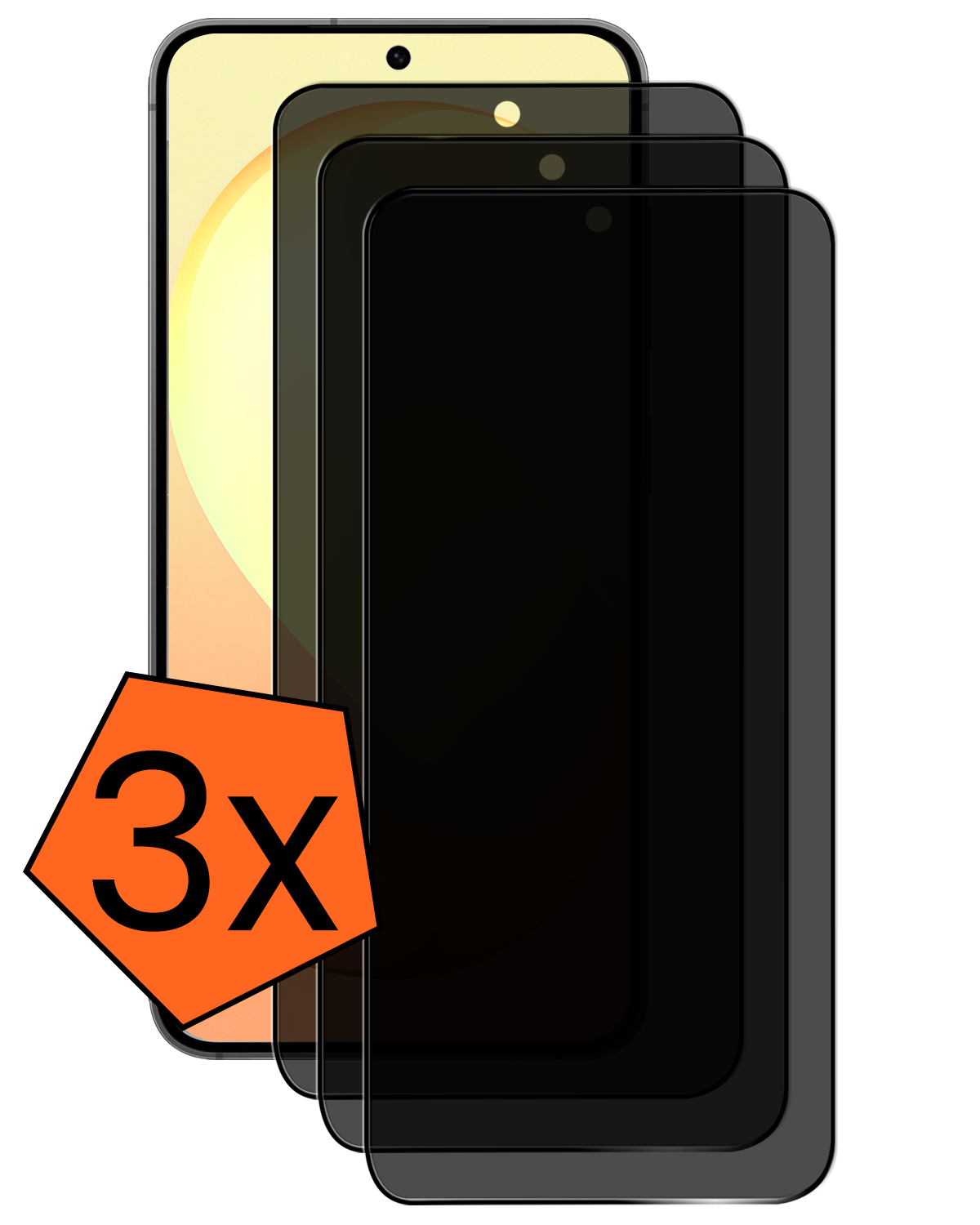 Nomfy Nomfy Samsung Galaxy S26 FE Screenprotector Glas Privacy - 3 PACK