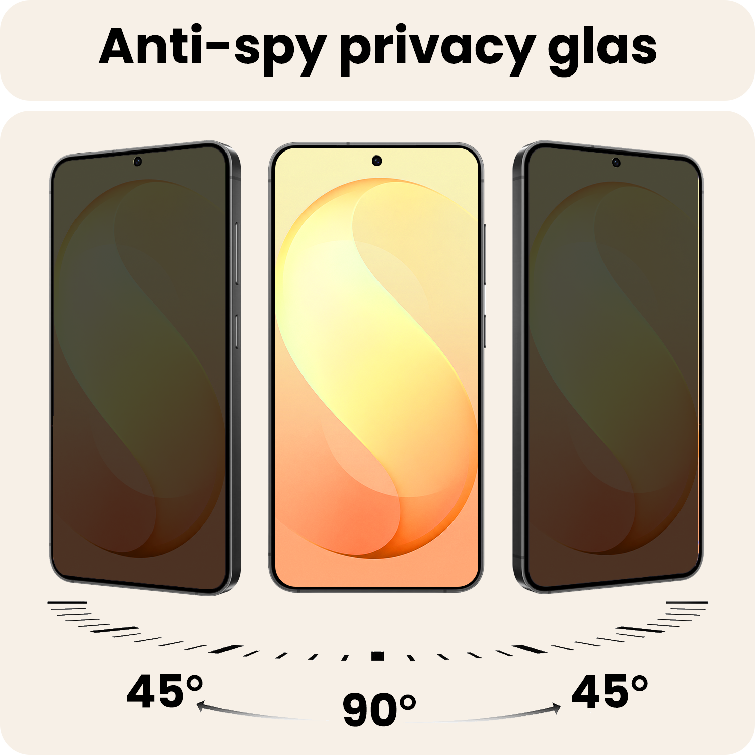 Nomfy Nomfy Samsung Galaxy S26 FE Screenprotector Glas Privacy - 3 PACK