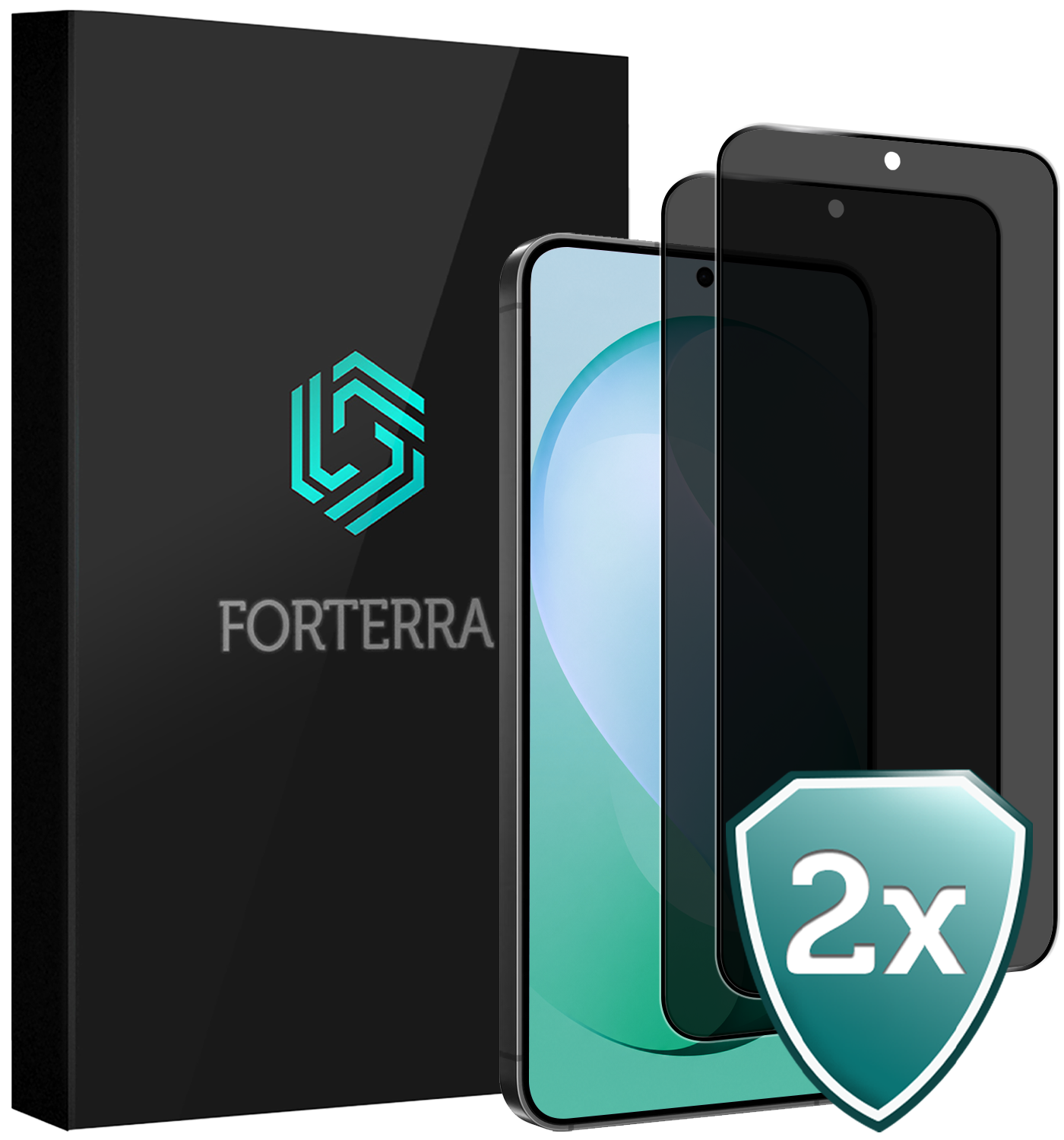 Forterra Forterra Samsung Galaxy S26 FE Screenprotector Glas Privacy - 2 PACK
