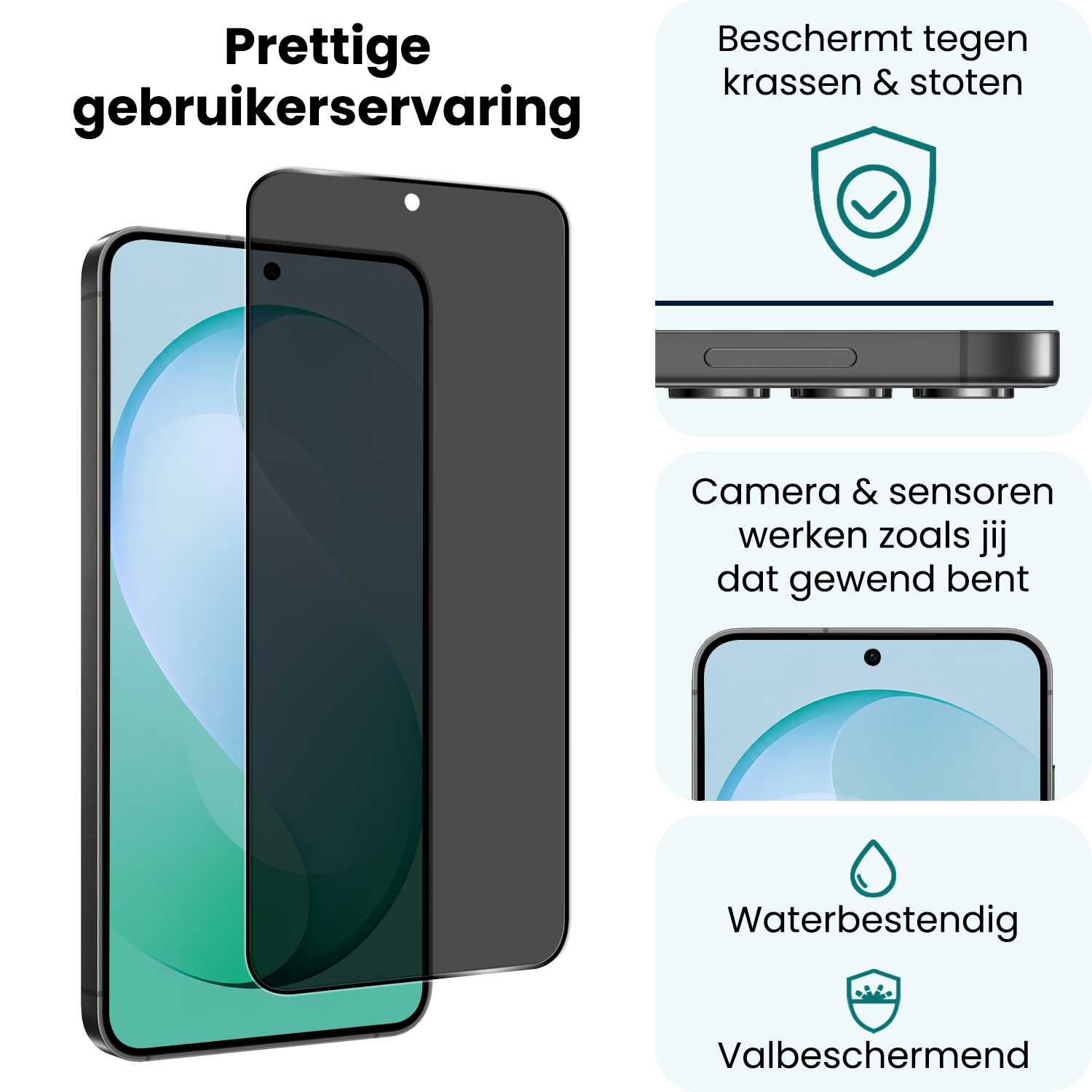 Forterra Forterra Samsung Galaxy S26 FE Screenprotector Glas Privacy - 3 PACK