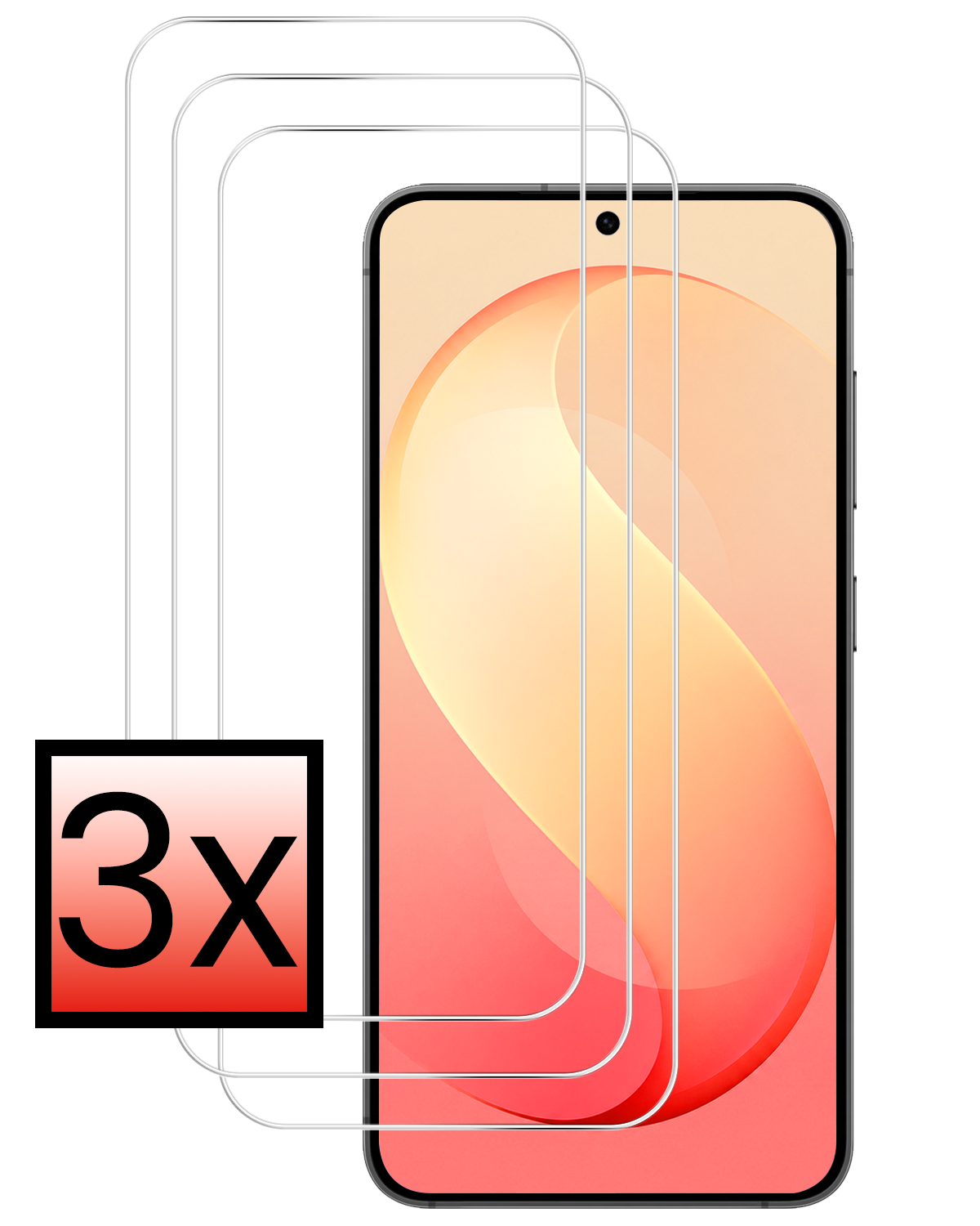 NoXx NoXx Samsung Galaxy S26 FE Screenprotector Glas - 3 PACK