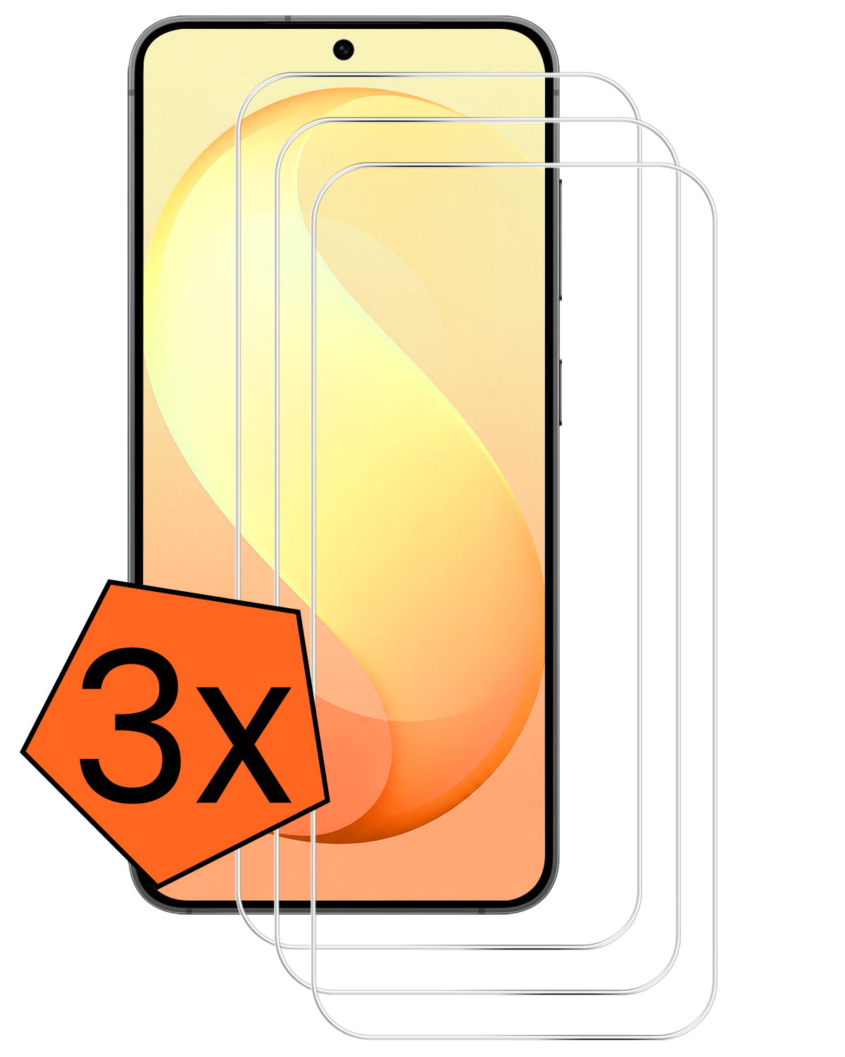 Nomfy Nomfy Samsung Galaxy S26 FE Screenprotector Glas - 3 PACK