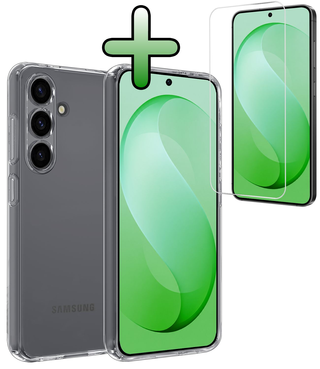 BASEY. BASEY. Samsung Galaxy S26 FE Hoesje Siliconen Met Screenprotector - Transparant