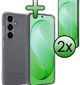 BASEY. BASEY. Samsung Galaxy S26 FE Hoesje Siliconen Met 2x Screenprotector - Transparant
