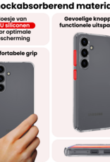 NoXx NoXx Samsung Galaxy S26 FE Hoesje Siliconen Met 2x Screenprotector - Transparant