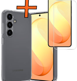 Nomfy Nomfy Samsung Galaxy S26 FE Hoesje Siliconen Met Screenprotector - Transparant