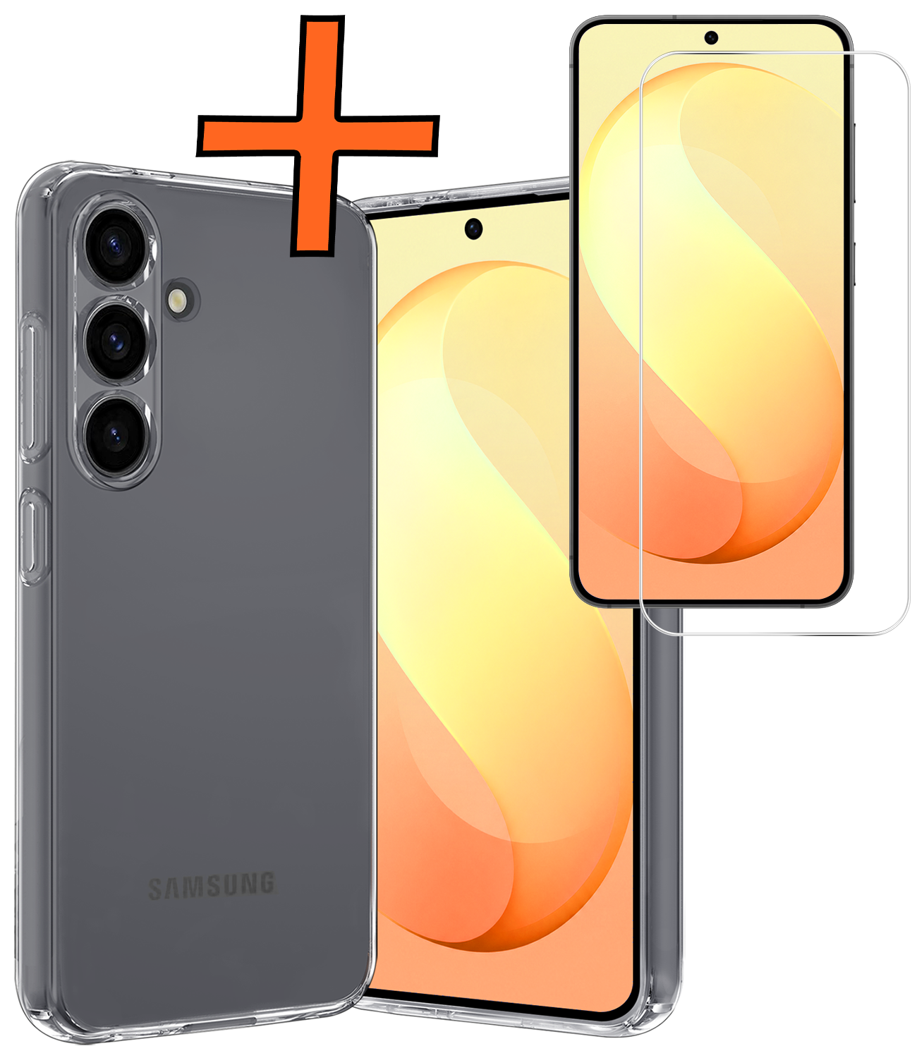 Nomfy Nomfy Samsung Galaxy S26 FE Hoesje Siliconen Met Screenprotector - Transparant