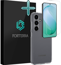 Forterra Forterra Samsung Galaxy S26 FE Hoesje Siliconen Met Screenprotector - Transparant