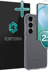 Forterra Forterra Samsung Galaxy S26 FE Hoesje Siliconen Met 2x Screenprotector - Transparant