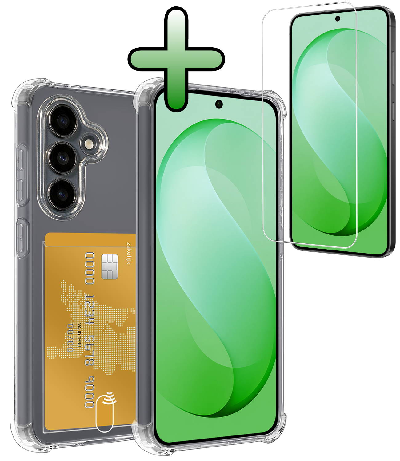 BASEY. BASEY. Samsung Galaxy S26 FE Hoesje Pashouder Met Screenprotector