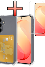 NoXx NoXx Samsung Galaxy S26 FE Hoesje Pashouder Met Screenprotector