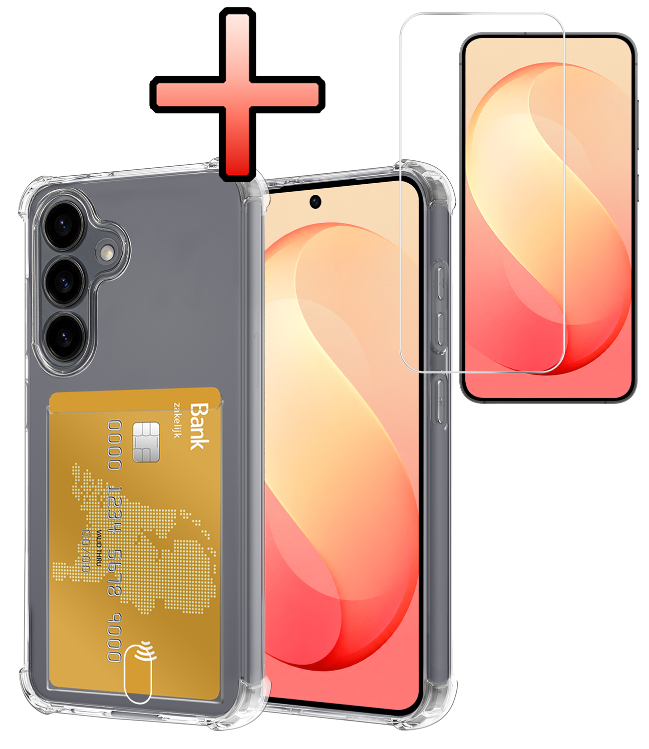 NoXx NoXx Samsung Galaxy S26 FE Hoesje Pashouder Met Screenprotector