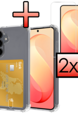 NoXx NoXx Samsung Galaxy S26 FE Hoesje Pashouder Met 2x Screenprotector