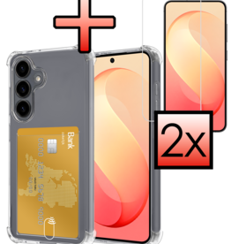 NoXx NoXx Samsung Galaxy S26 FE Hoesje Pashouder Met 2x Screenprotector