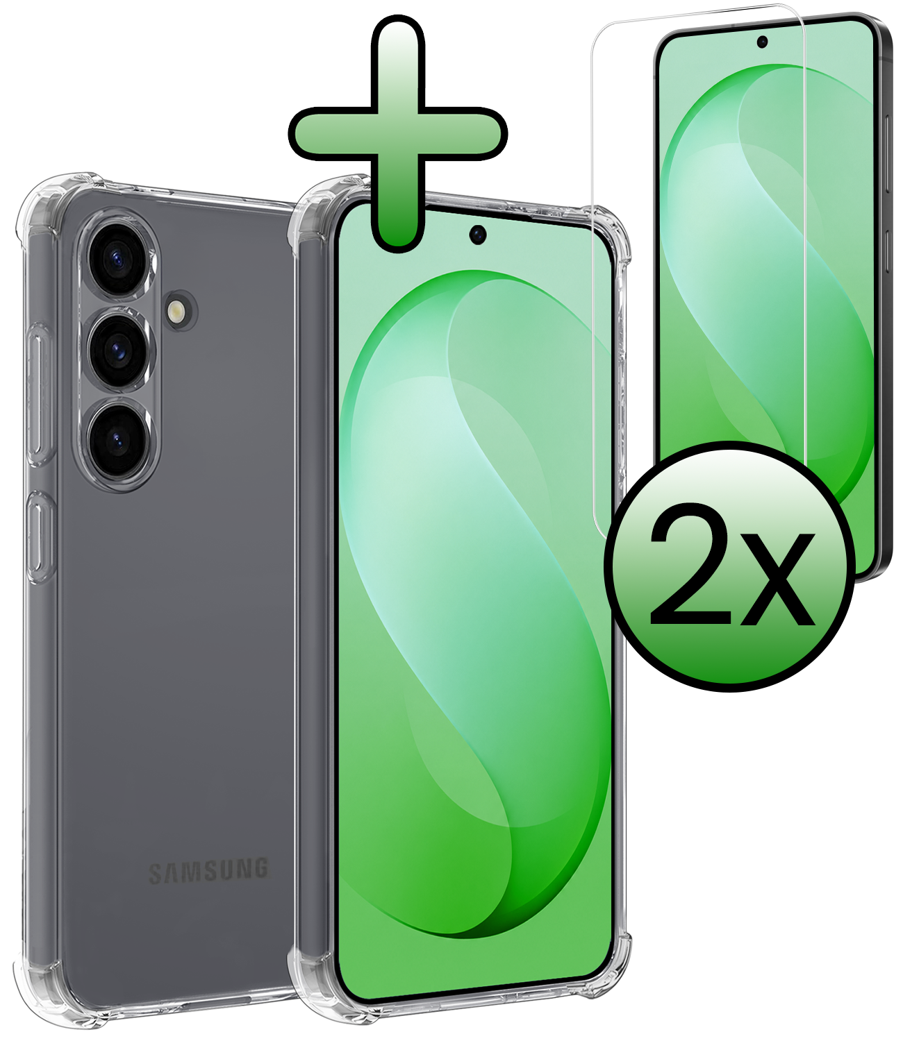BASEY. BASEY. Samsung Galaxy S26 FE Hoesje Shockproof Met 2x Screenprotector