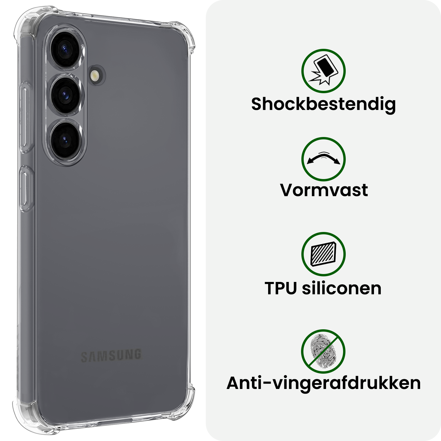 BASEY. BASEY. Samsung Galaxy S26 FE Hoesje Shockproof Met 2x Screenprotector