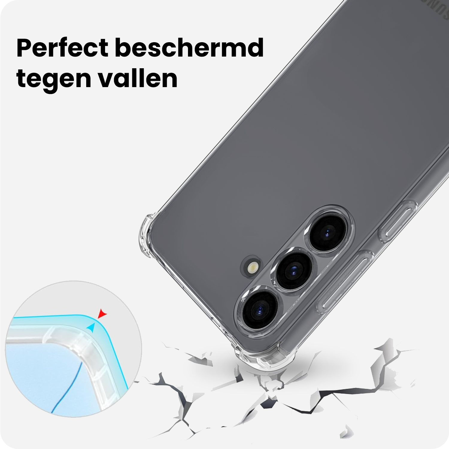 BASEY. BASEY. Samsung Galaxy S26 FE Hoesje Shockproof Met 2x Screenprotector