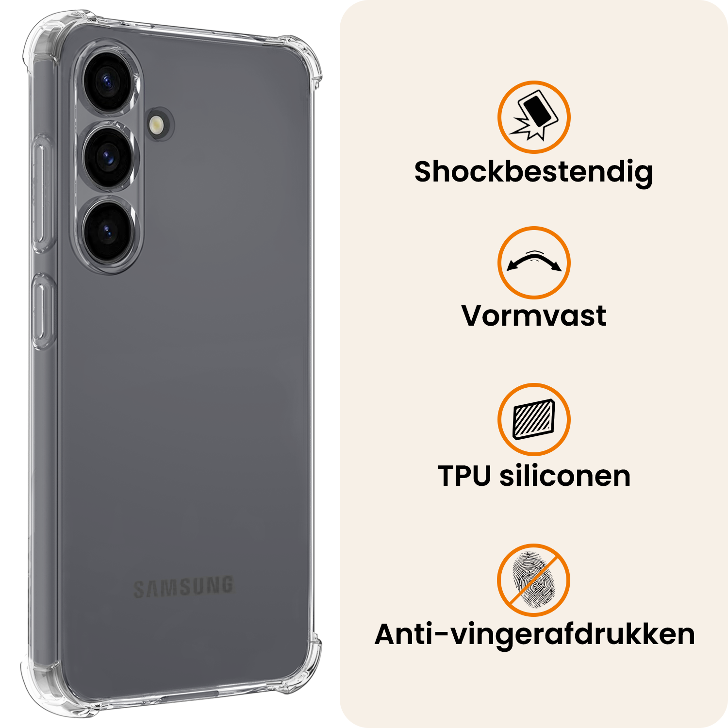 Nomfy Nomfy Samsung Galaxy S26 FE Hoesje Shockproof Met Screenprotector