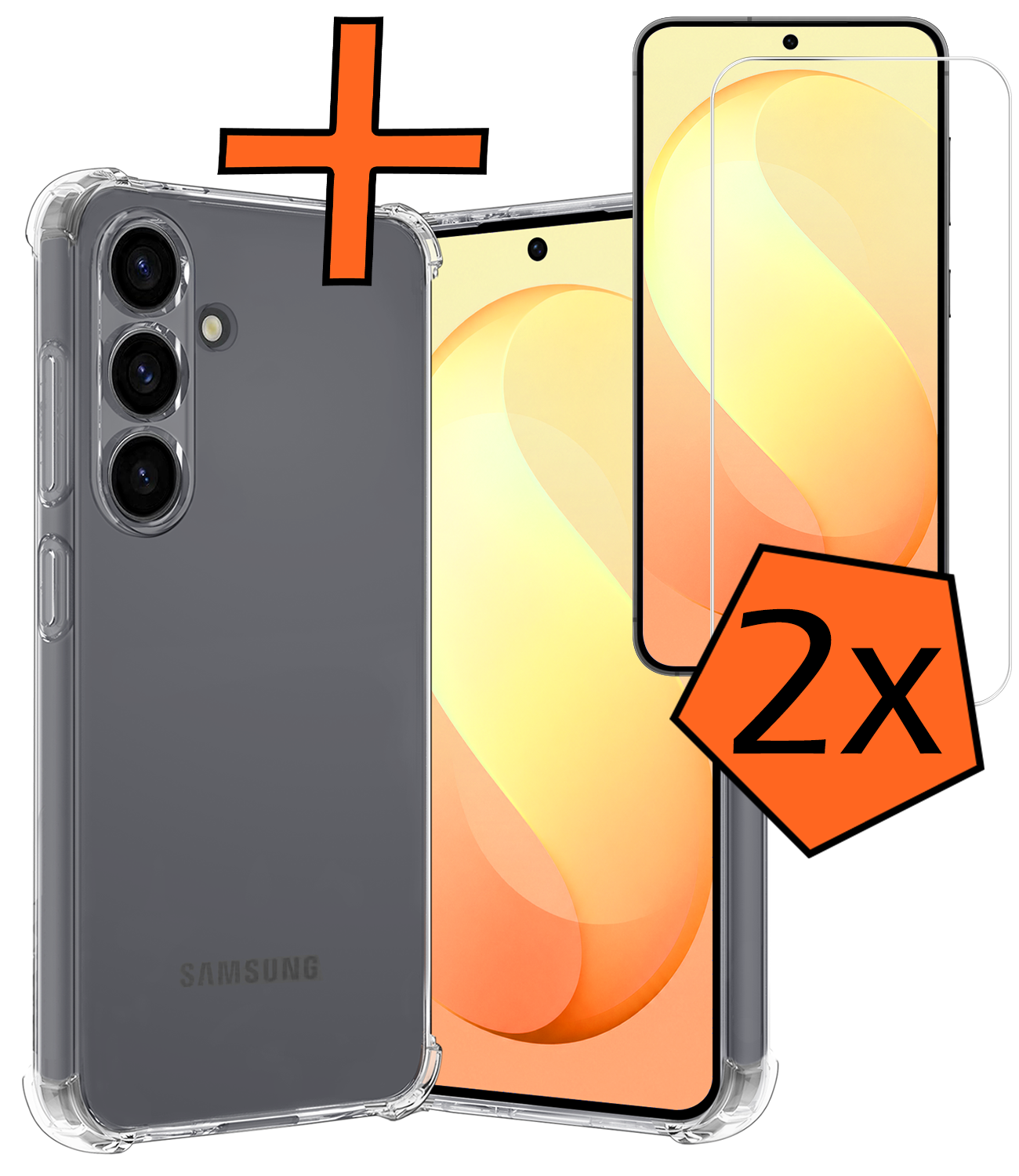 Nomfy Nomfy Samsung Galaxy S26 FE Hoesje Shockproof Met 2x Screenprotector