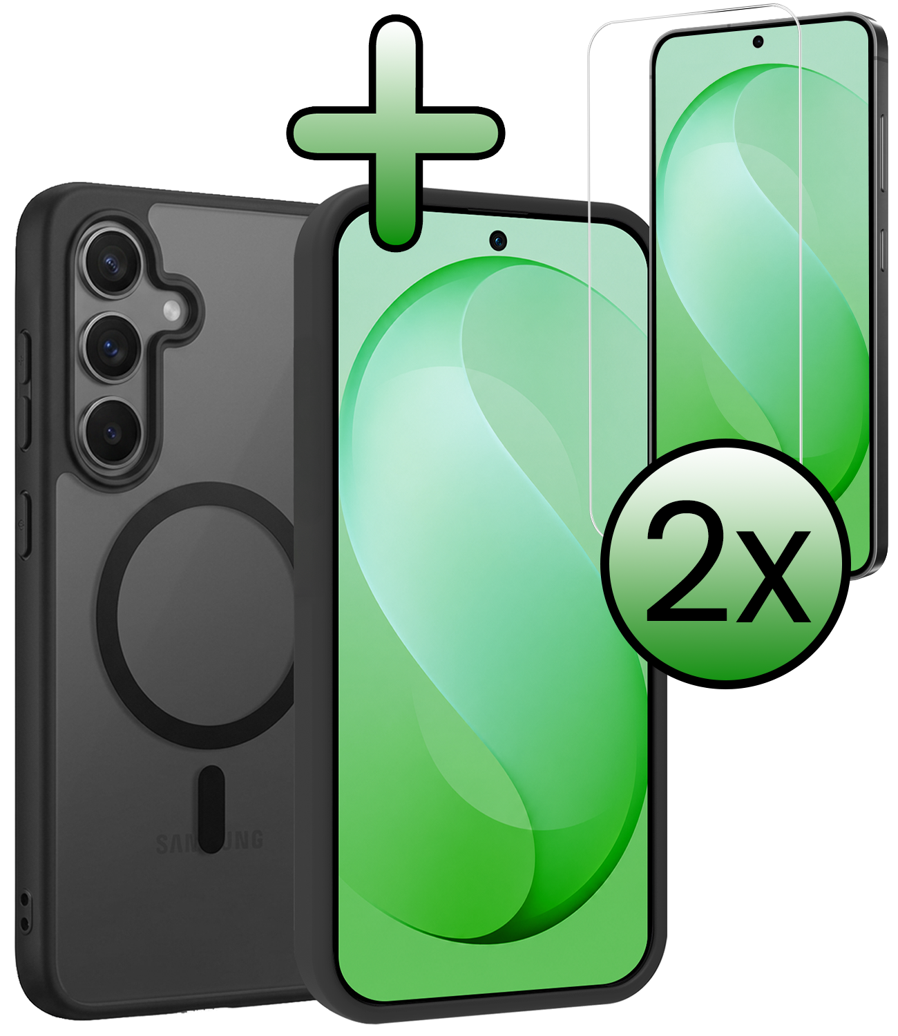BASEY. BASEY. Samsung Galaxy S26 FE Magsafe Hoesje Zwart Met 2x Screenprotector