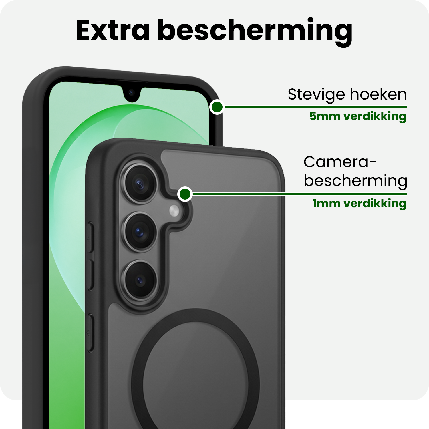 BASEY. BASEY. Samsung Galaxy S26 FE Magsafe Hoesje Zwart Met 2x Screenprotector