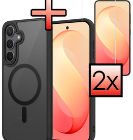 NoXx NoXx Samsung Galaxy S26 FE Magsafe Hoesje Zwart Met 2x Screenprotector