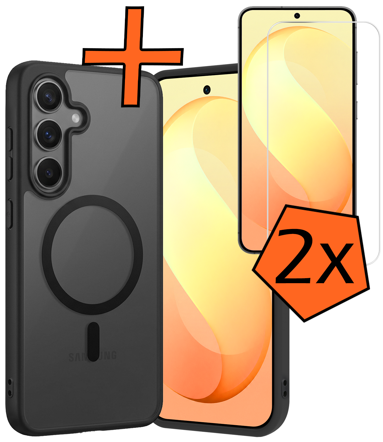 Nomfy Nomfy Samsung Galaxy S26 FE Magsafe Hoesje Zwart Met 2x Screenprotector