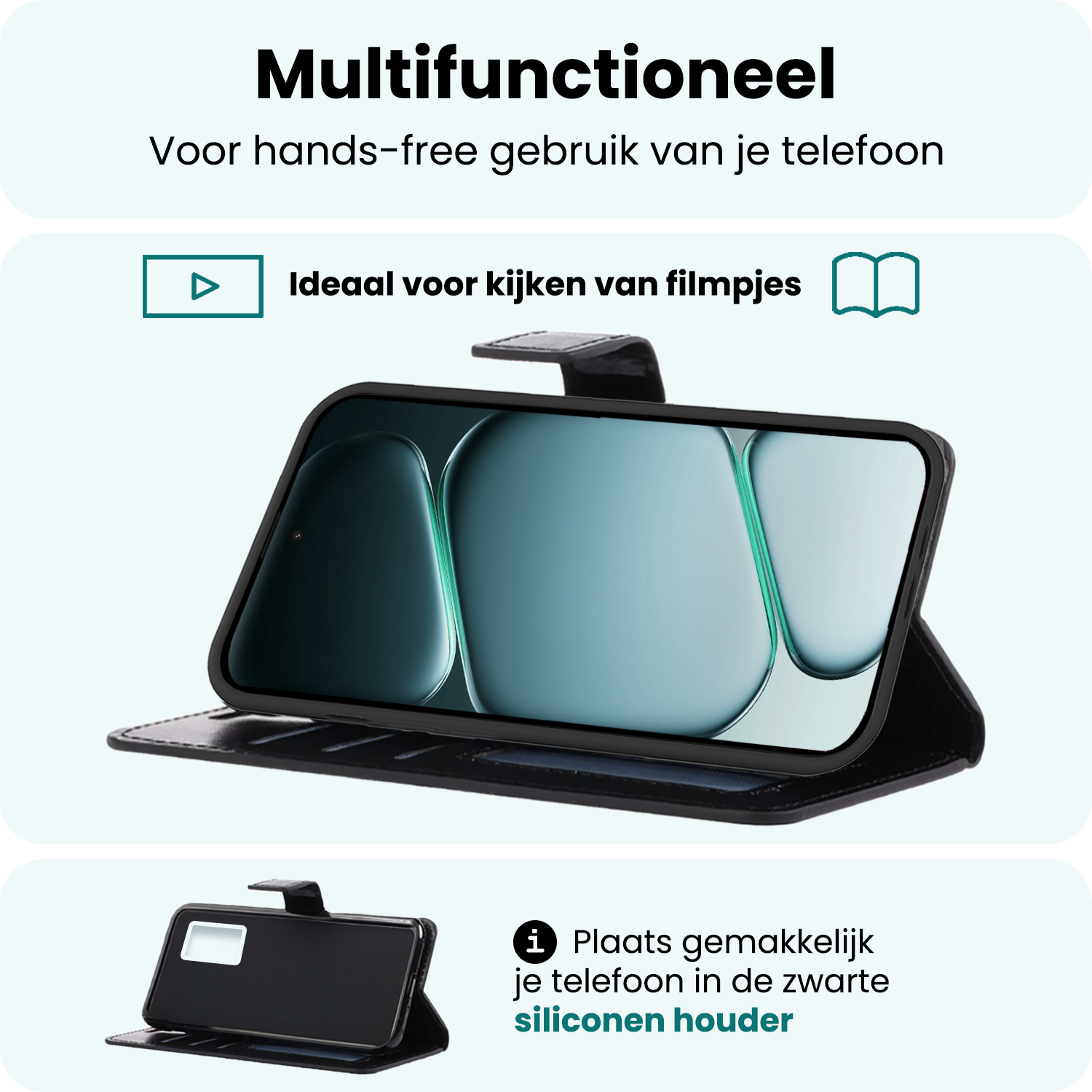 Forterra Forterra OnePlus Nord CE6 Hoesje Bookcase - Zwart