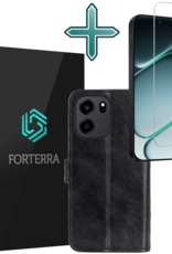 Forterra Forterra OnePlus Nord CE6 Hoesje Bookcase Met Screenprotector - Zwart