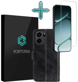 Forterra Forterra OnePlus Nord CE6 Hoesje Bookcase Met Screenprotector - Zwart
