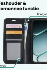 Forterra Forterra OnePlus Nord CE6 Hoesje Bookcase Met 2x Screenprotector - Zwart