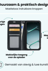 Forterra Forterra OnePlus Nord CE6 Hoesje Bookcase Met 2x Screenprotector - Zwart