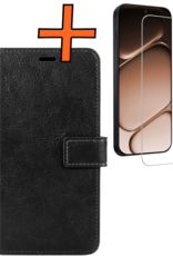 Nomfy Nomfy OnePlus Nord CE6 Hoesje Bookcase Met Screenprotector - Zwart