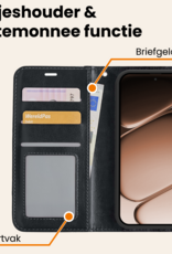 Nomfy Nomfy OnePlus Nord CE6 Hoesje Bookcase Met Screenprotector - Zwart