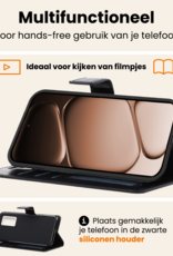 Nomfy Nomfy OnePlus Nord CE6 Hoesje Bookcase Met Screenprotector - Zwart