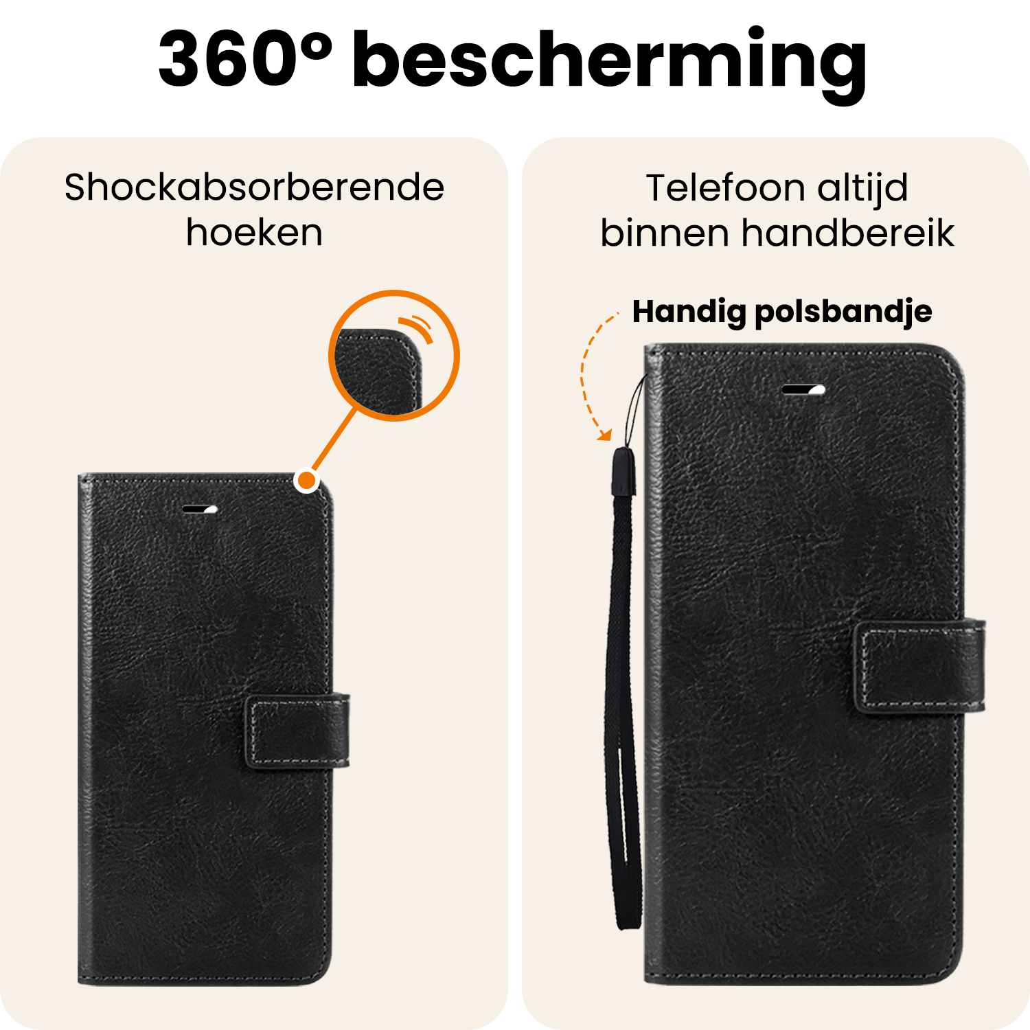 Nomfy Nomfy OnePlus Nord CE6 Hoesje Bookcase Met Screenprotector - Zwart