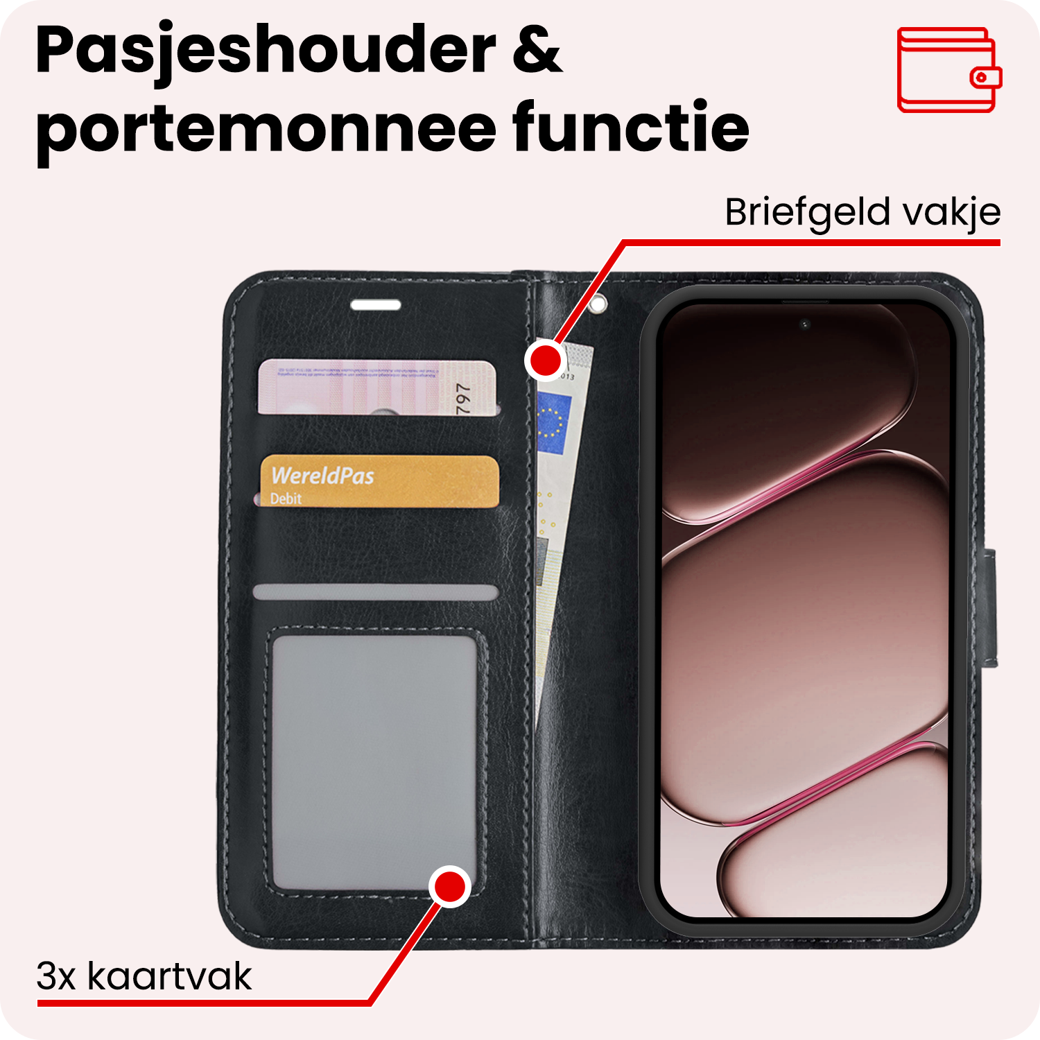 NoXx NoXx OnePlus Nord CE6 Hoesje Bookcase - Zwart